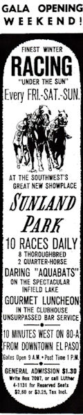 Sunland Park Ad